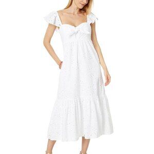 NWT Lilly Pulitzer Lantana Sweetheart Midi Dress Resort White Eyelet 4